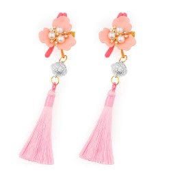 flower nipple clip with bell tassel