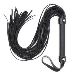 black adult leather flogger