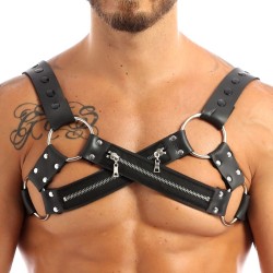 cross body zipper chest harness